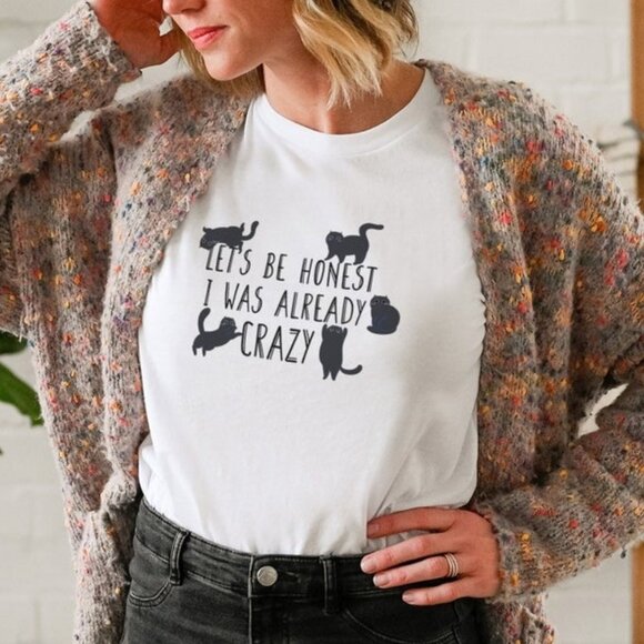 Tops - Cat T-shirt, Crazy Cat Lady Gift, Gift for Woman